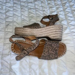 Cheetah Espadrille Wedge